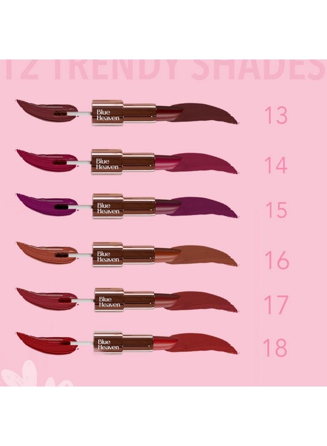 بلو هيفن أحمر شفاه Love Duo 2 في 1 مزدوج الوجه للنساء | غير قابل للتغيير | مرطب ويدوم طويلاً حتى 12 ساعة | تركيبة ناعمة غير لامعة - 17 | 1.5 مل + 4 جرام - Image 4