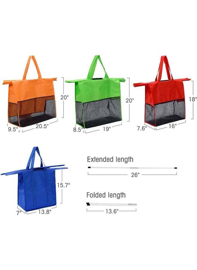 Generic Reusable Trolley Bags For Shopping Cart 4 Pack Shopping Cart Bags Reusable Grocery Bags for Trolley Carts Shopping Bags Trolley Bags Grocery Cart Bags for Hot or Cold Groceries  - Image 2