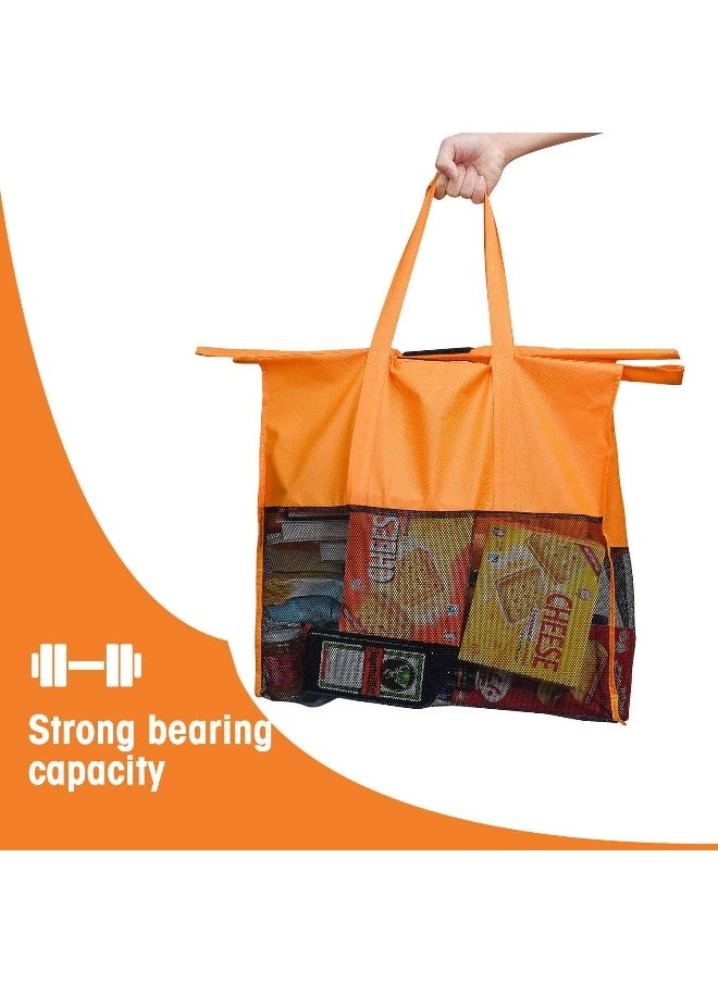 Generic Reusable Trolley Bags For Shopping Cart 4 Pack Shopping Cart Bags Reusable Grocery Bags for Trolley Carts Shopping Bags Trolley Bags Grocery Cart Bags for Hot or Cold Groceries  - Image 4
