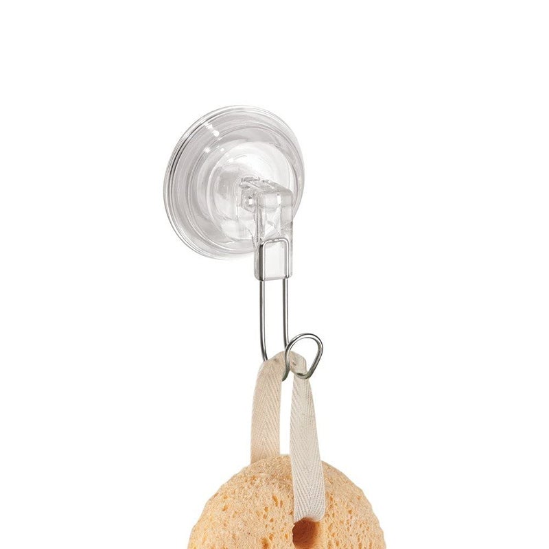 InterDesign REO PowerLock Suction Hooks for Wall for Kitchen Bathroom Bedroom Keys Bag Towels Stainless Steel - Image 4