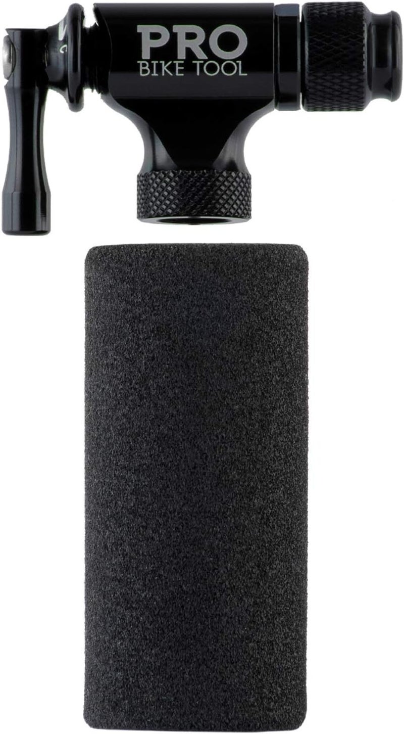 Pro Bike Tool CO2 Inflator Quick & Easy - Presta & Schrader Valve Compatible - Bicycle Tyre Pump for Road & Mountain Bikes - Insulated Sleeve - No CO2 Cartridges Included - Image 1