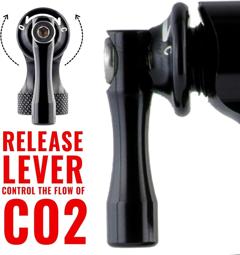 Pro Bike Tool CO2 Inflator Quick & Easy - Presta & Schrader Valve Compatible - Bicycle Tyre Pump for Road & Mountain Bikes - Insulated Sleeve - No CO2 Cartridges Included - Image 5