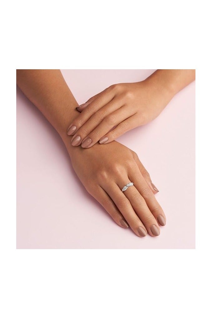 PANDORA Angel Wing Sterling Silver Ring with Clear Cubic Zirconia - Image 1