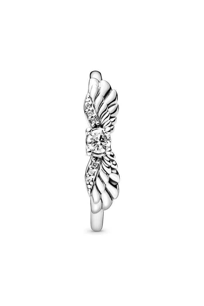 PANDORA Angel Wing Sterling Silver Ring with Clear Cubic Zirconia - Image 2
