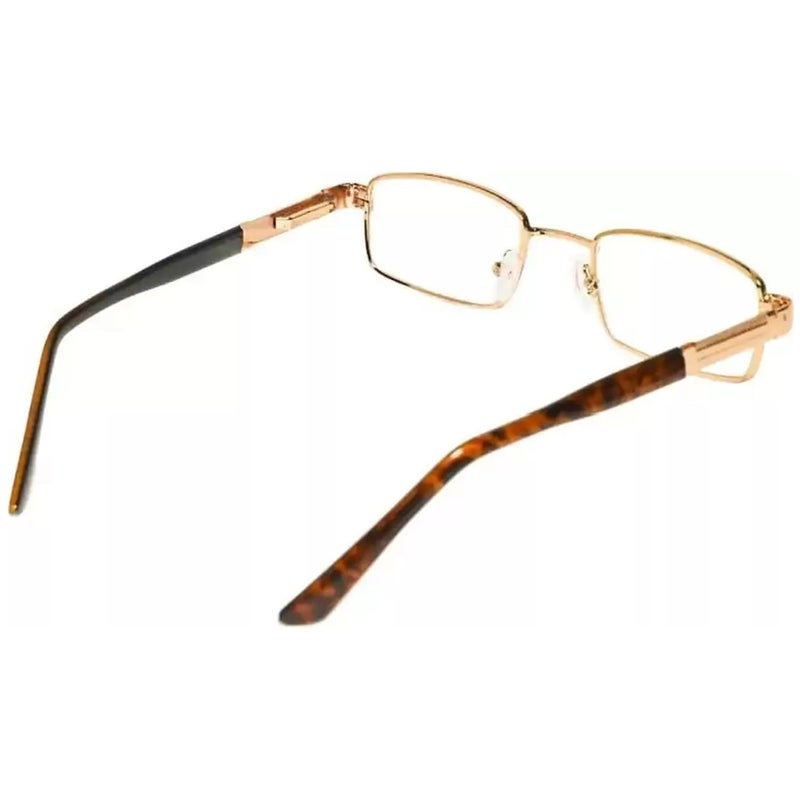 CRIBA Golden Metal Frame Clear Glass Reading Glass +1.00,+1.25,+1.50,+1.75,+2.00,+2.25,+2.50,+2.75,+3.00_C - Image 2