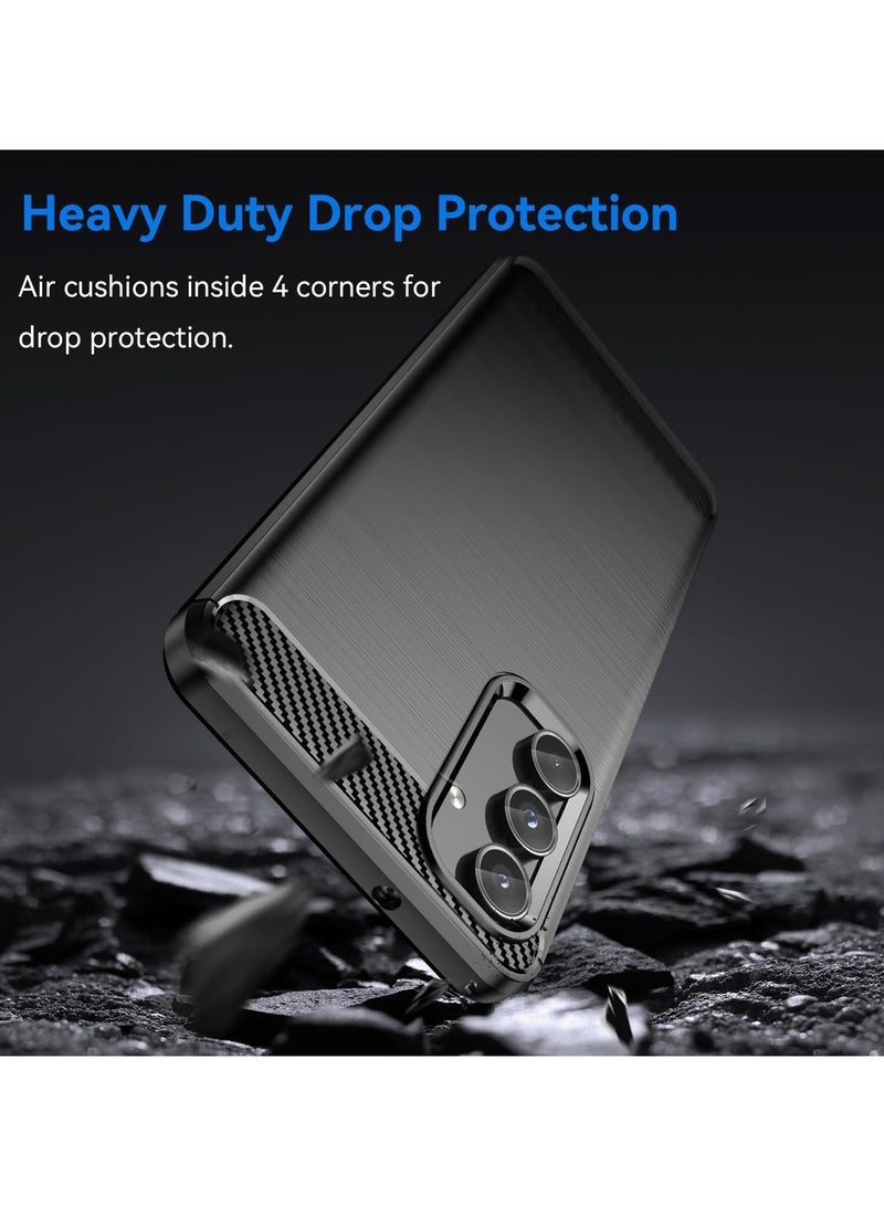 عام حافظة متوافقة مع حافظة سامسونج جالاكسي إم 55 ، حافظة واقية فائقة النحافة من ألياف الكربون مقاومة للصدمات من السيليكون مقاومة للخدش لهاتف سامسونج جالاكسي إم 55 - Image 3