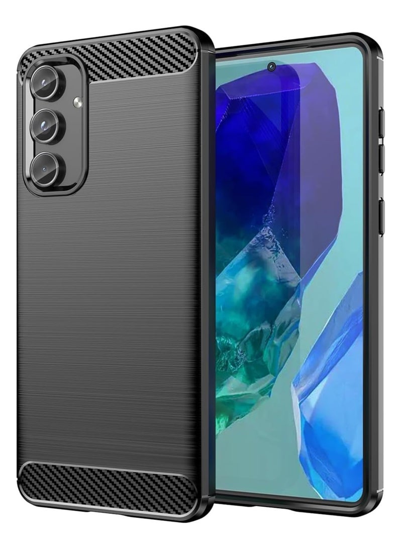 عام حافظة متوافقة مع حافظة سامسونج جالاكسي إم 55 ، حافظة واقية فائقة النحافة من ألياف الكربون مقاومة للصدمات من السيليكون مقاومة للخدش لهاتف سامسونج جالاكسي إم 55 - Image 1