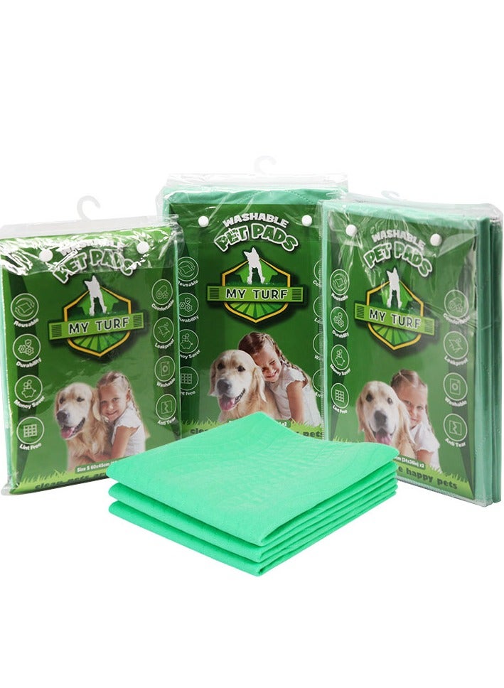 My Turf Pack of 2, 60cmx90cm, Super Absorbent Washable Puppy Pads, Reusable Puppy Training Pads, Thick Dog Training Pads, Fast Drying, Anti Slip, Leak Proof, Odour Control, Pee Pads, Puppy Mats - Image 5