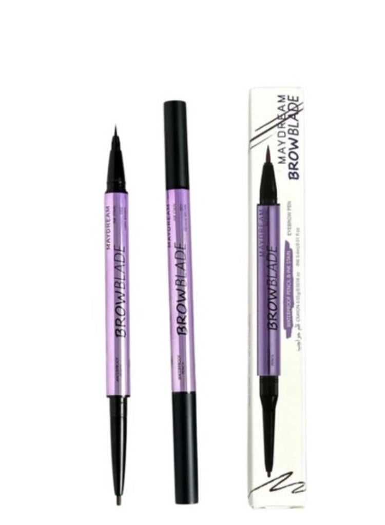 مي دريم قلم حواجب مقاوم للماء يدوم طويلا بني غامق 002 - Image 1