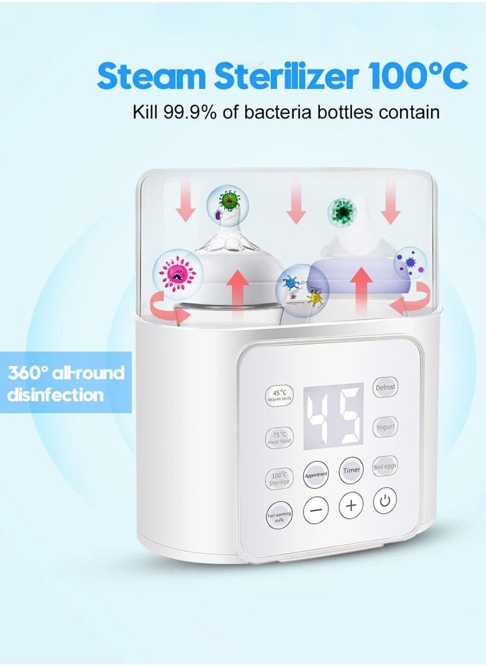 Joshberg Multifunctional Bottle Sterilizer,Baby Bottle Warmer,Baby Feeding Double Bottle Warmer and Steam Sterilizer,BPA-Free Baby Food Heater  - Image 2