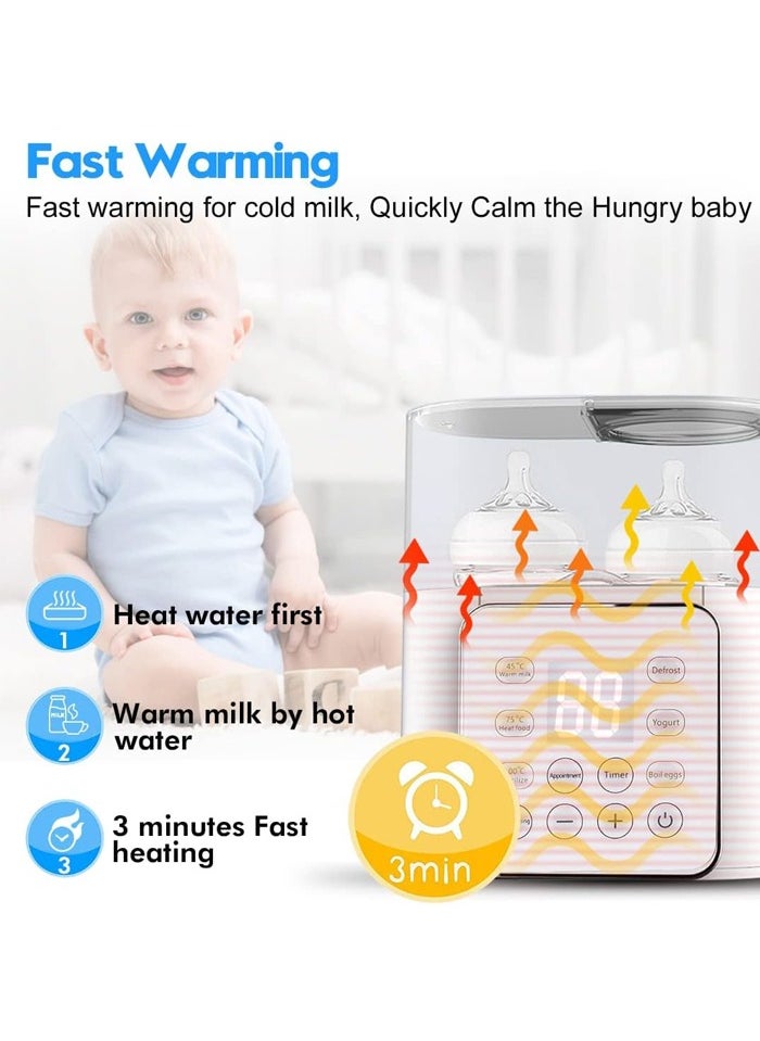 Joshberg Multifunctional Bottle Sterilizer,Baby Bottle Warmer,Baby Feeding Double Bottle Warmer and Steam Sterilizer,BPA-Free Baby Food Heater  - Image 3