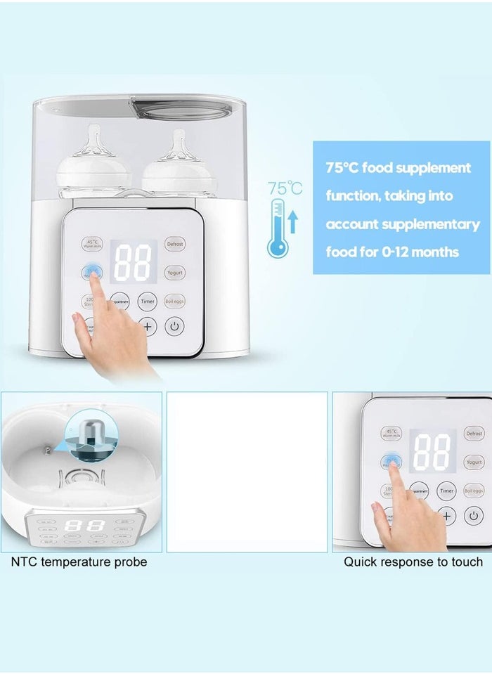 Joshberg Multifunctional Bottle Sterilizer,Baby Bottle Warmer,Baby Feeding Double Bottle Warmer and Steam Sterilizer,BPA-Free Baby Food Heater  - Image 4