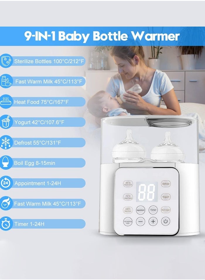 Joshberg Multifunctional Bottle Sterilizer,Baby Bottle Warmer,Baby Feeding Double Bottle Warmer and Steam Sterilizer,BPA-Free Baby Food Heater  - Image 5