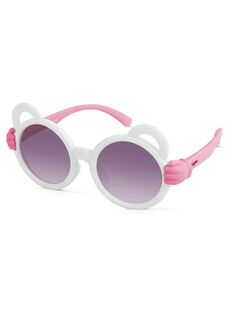 Woggles Sunbuddies White Round Kids Sunglasses