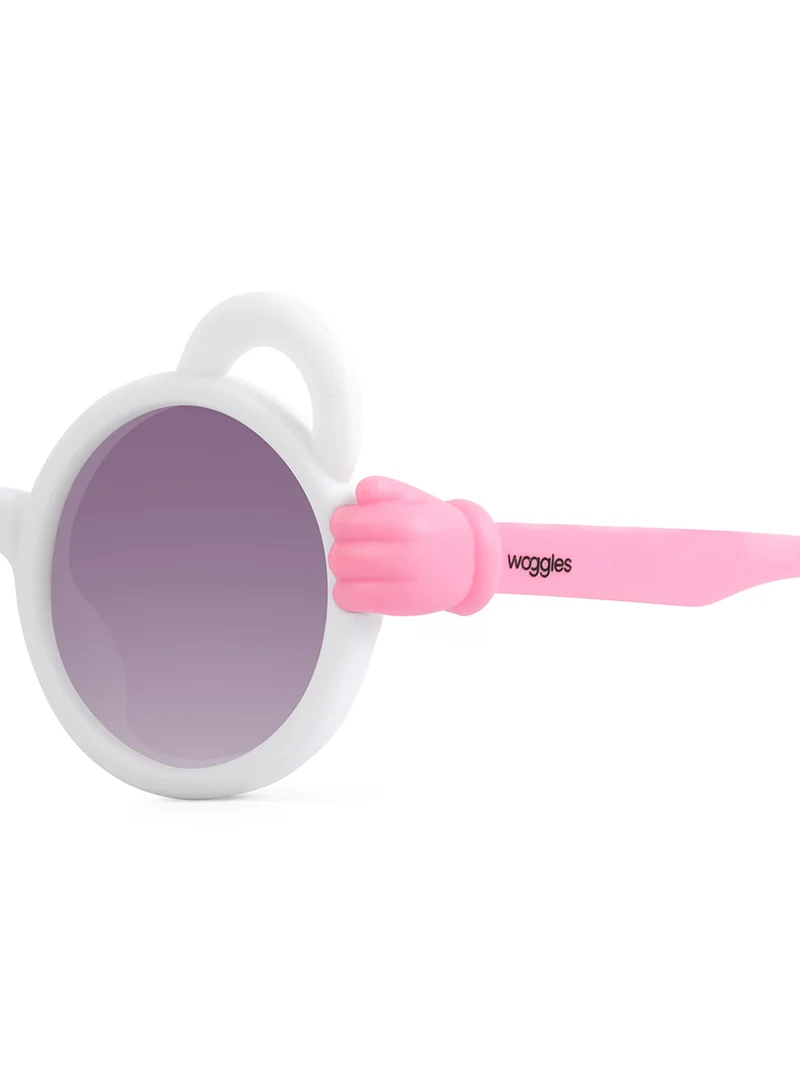 Woggles Sunbuddies White Round Kids Sunglasses