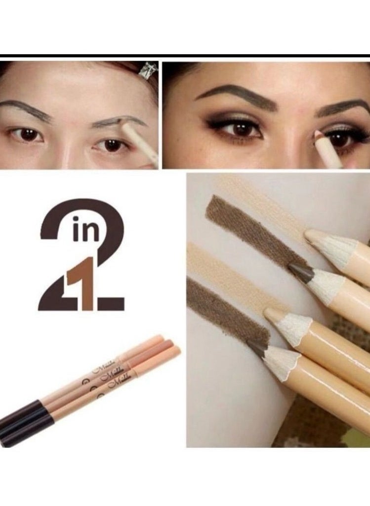 Me Now Multifunctional Eyeliner Eyebrow Pencil Concealer 02 Brown  - Image 3