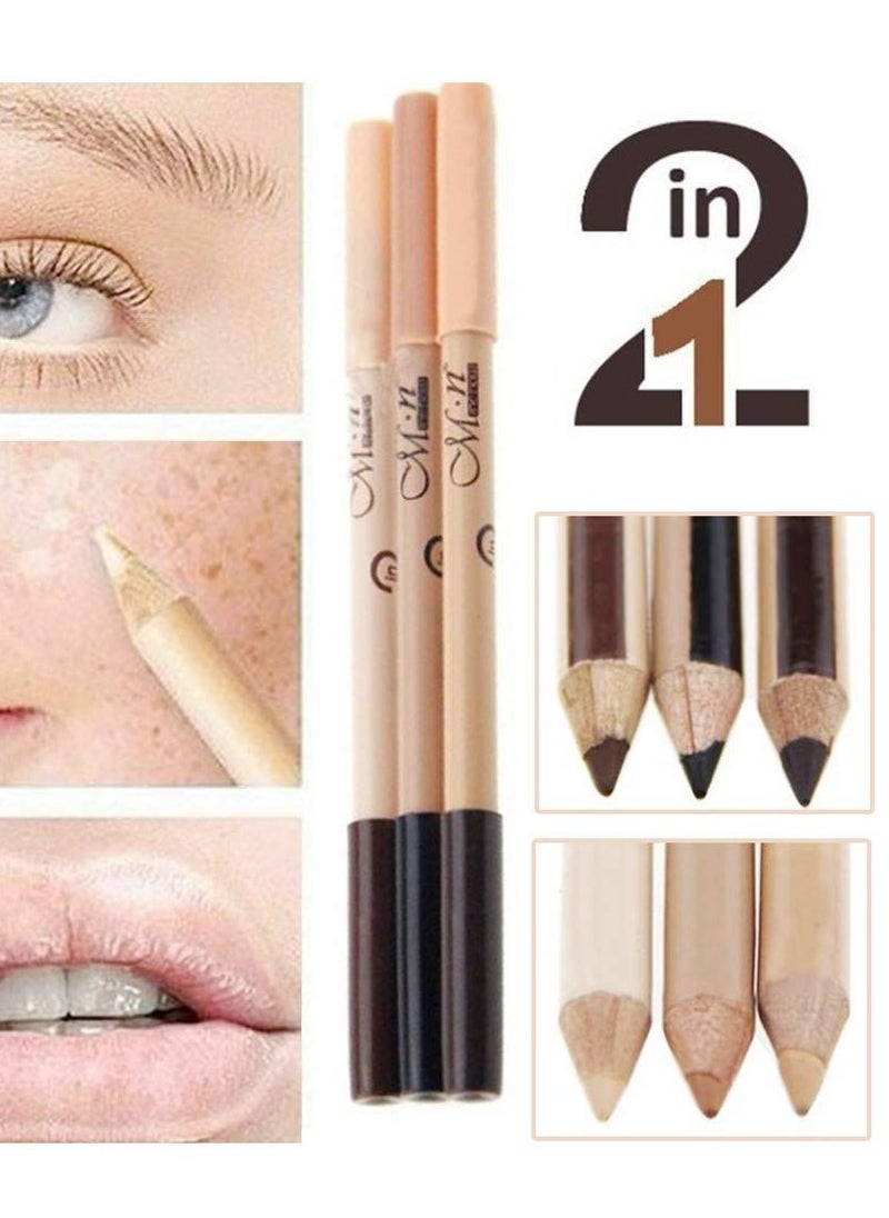 Me Now Multifunctional Eyeliner Eyebrow Pencil Concealer 02 Brown  - Image 4