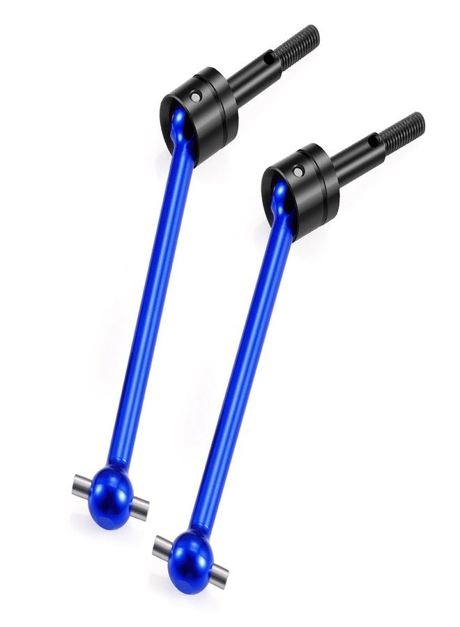 MOHERO 2Pcs RC Front Rear Universal CVD Driveshaft Metal Dogbone Joint for TT02B 1/10 Off-Road Buggy Upgrade Parts (Blue) - Image 1
