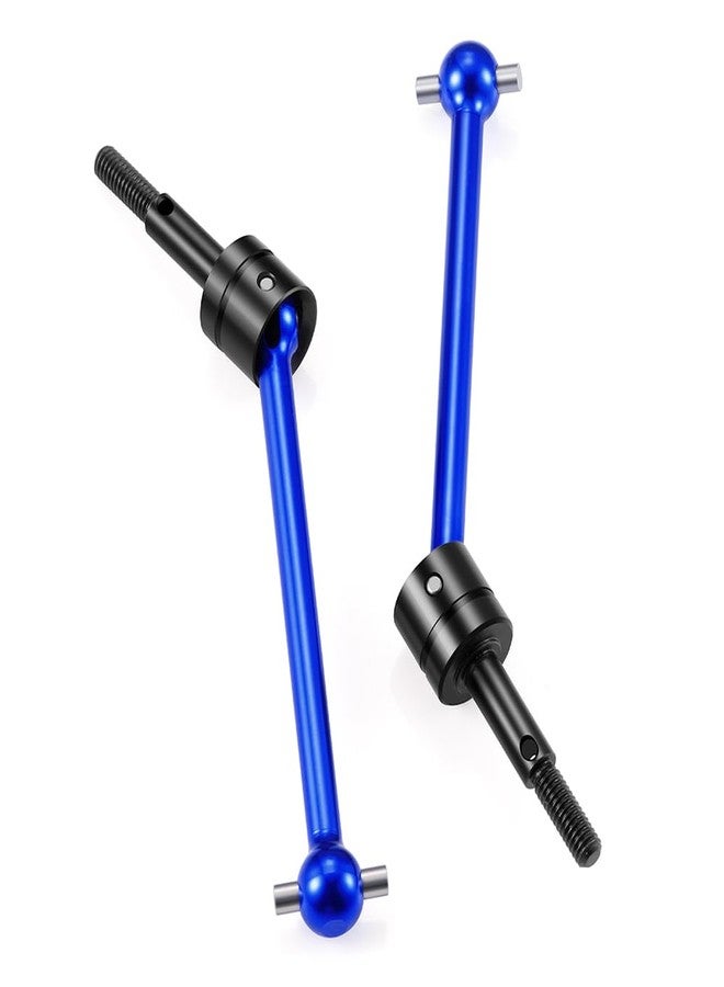MOHERO 2Pcs RC Front Rear Universal CVD Driveshaft Metal Dogbone Joint for TT02B 1/10 Off-Road Buggy Upgrade Parts (Blue) - Image 2