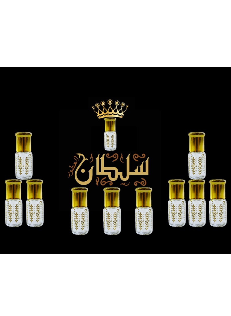 Sultan 11 Pieces Mixed Sultan Perfumes Is Stable and Lasts Long Economical Package 3 Ml 