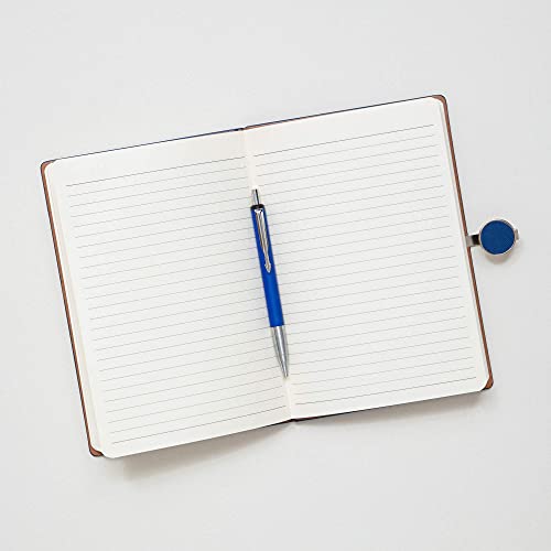 REGAL Executive A-5 PU Leather Notebook Diary Journal with Sliding Metal Clasp Closure,192 pages, 80 gsm (AZURE BLUE) - Image 5