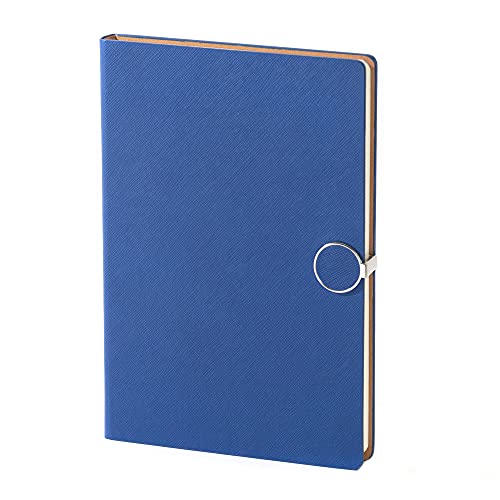 REGAL Executive A-5 PU Leather Notebook Diary Journal with Sliding Metal Clasp Closure,192 pages, 80 gsm (AZURE BLUE) - Image 1
