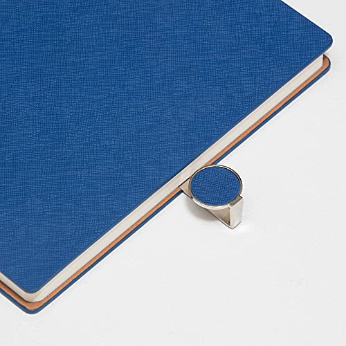REGAL Executive A-5 PU Leather Notebook Diary Journal with Sliding Metal Clasp Closure,192 pages, 80 gsm (AZURE BLUE) - Image 3