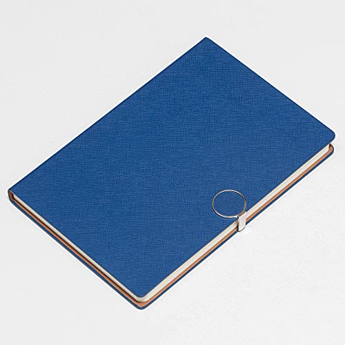 REGAL Executive A-5 PU Leather Notebook Diary Journal with Sliding Metal Clasp Closure,192 pages, 80 gsm (AZURE BLUE) - Image 2
