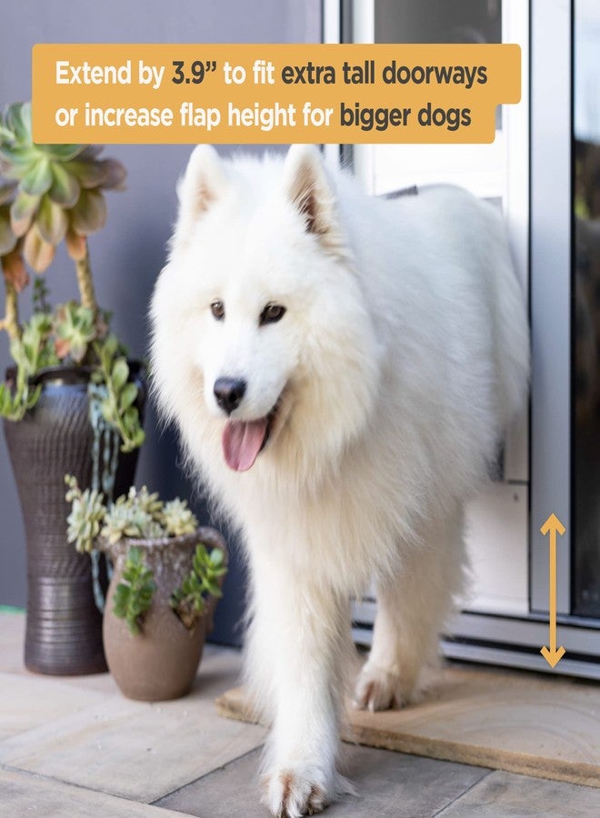 Hakuna Pets Patio Pet Door 3.9” Height Extension, Fits Screen Insert Panel for Large Doors, Silver - Image 3