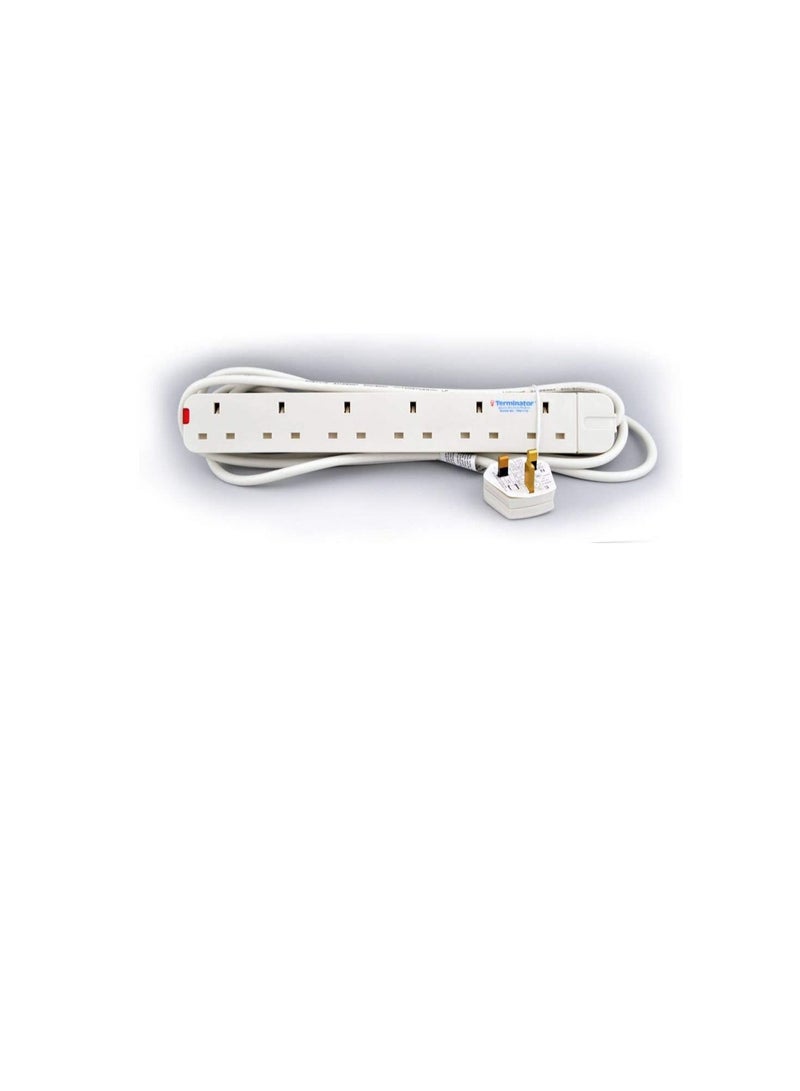 Terminator Terminator 6 Way Power Extension UK Socket TPB 1110 5M  - Image 2