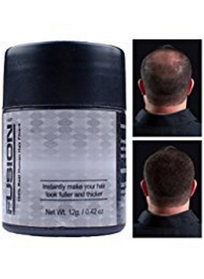 Hair Fusion 100% Real Human Hair Fibers Conceal Bald And Thinning Hair Root Touch Up Volumizer Unisex (0.43 Oz Dark Brown)  - Image 2