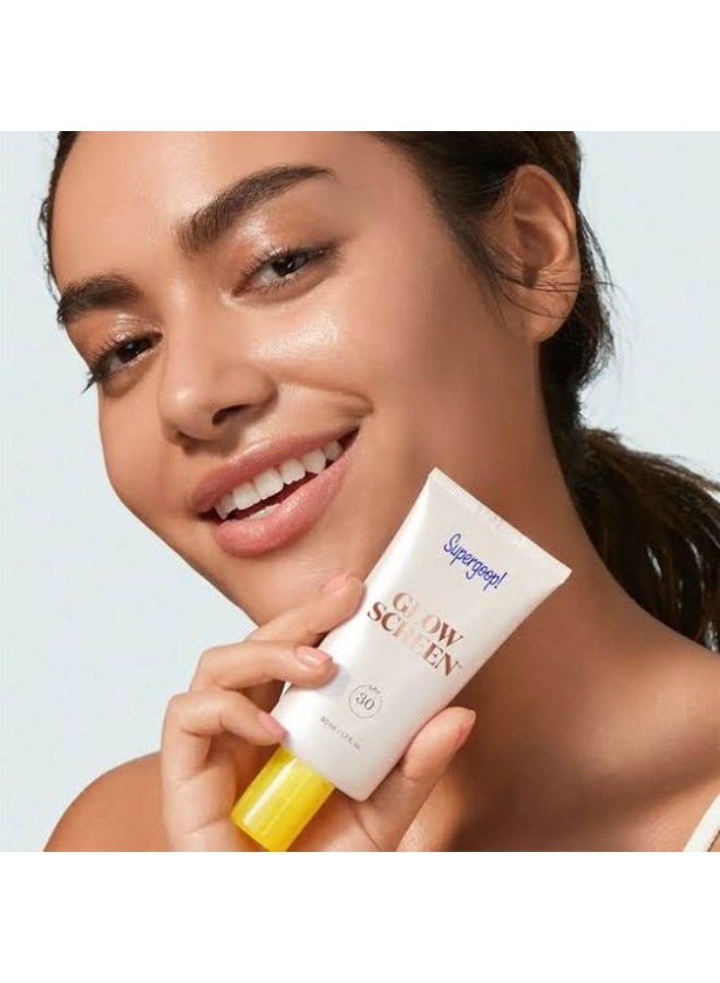 سوبر جوپ سوبرغوب! غلوسكرين (Glowscreen) بعامل حماية SPF 30، درجة "صن سيت" (Sunset)، سعة 50 مل. - Image 3