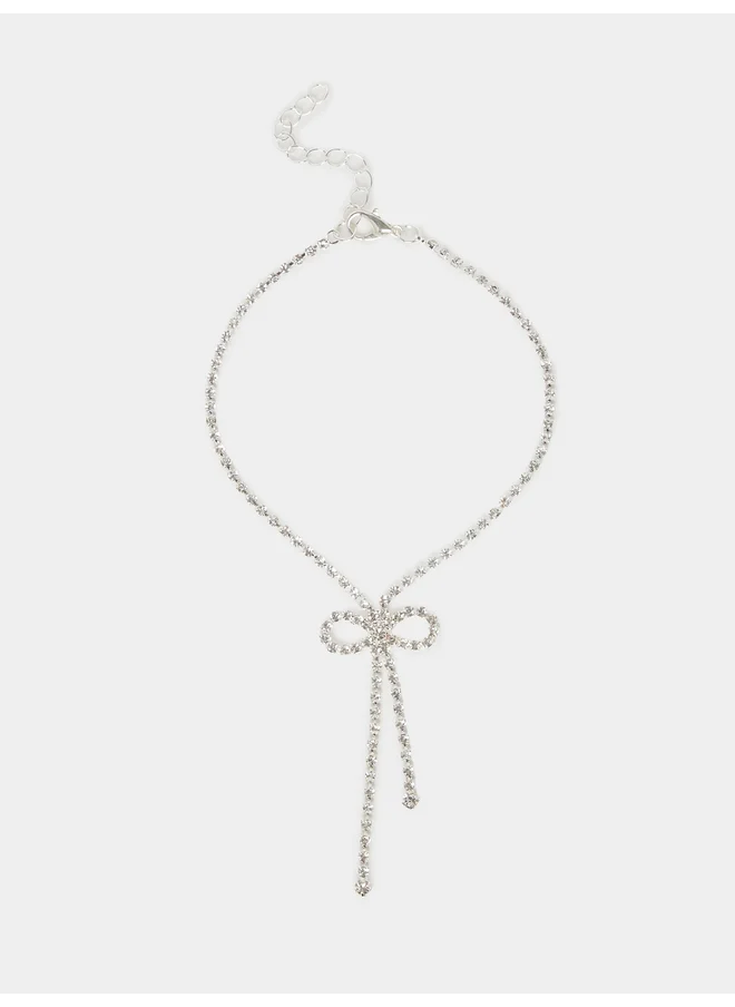 Styli Styli Embellished Ribbon Drop Anklet