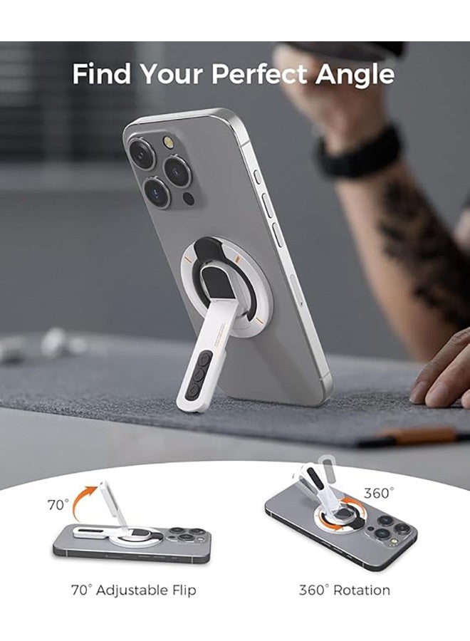 قبضة الهاتف لموقف الهاتف Magsafe ، حامل صالة الرياضة 360 درجة ، خاتم إصبع السيليكون مبتكر تصميم مفصل تخفيف الضغط مع خاتم المغناطيس ، متوافق مع جميع الهواتف - Image 4