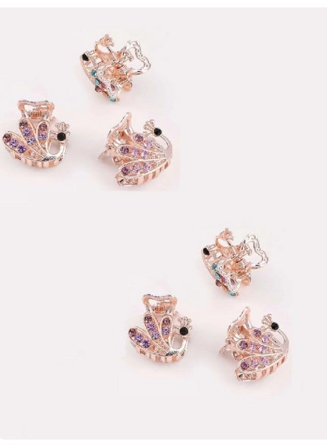 HAPPYMATES Metal Hair Clips for Women Stylish Latest - PACK of 6, small Size Clutcher for Women Hair, Claw Clip for Girls, Hair Clutches for Women, Hair Accessories for Women MultiColor - Image 1