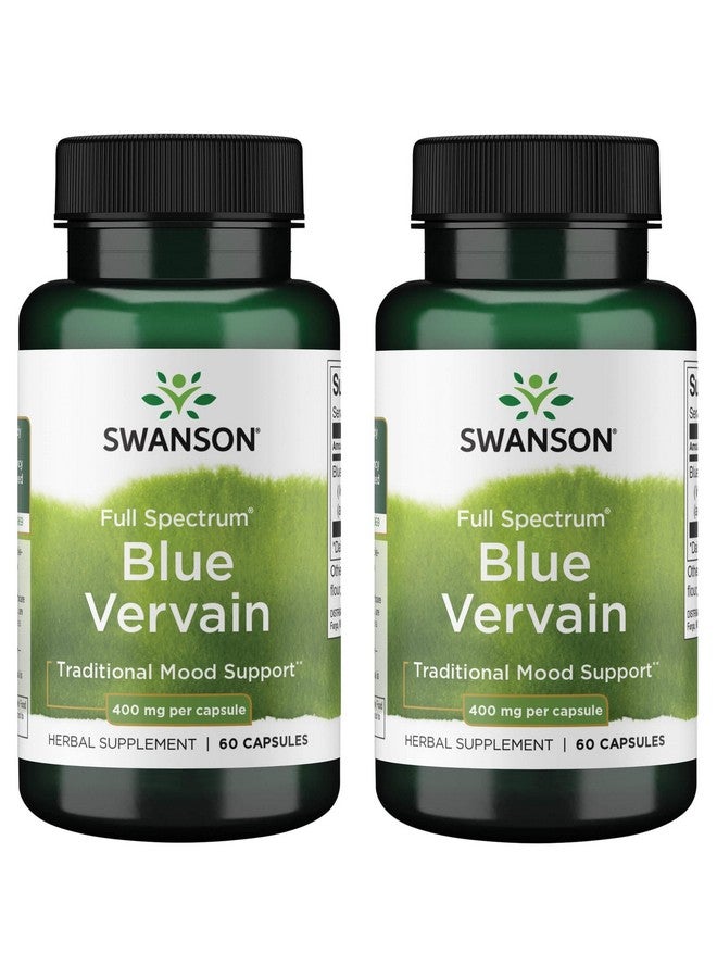 Swanson Premium Brand Swanson Full Spectrum Blue Vervain 400 mg 60 Caps (2 Pack)
