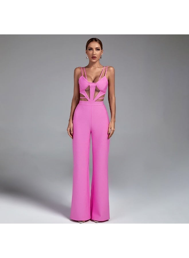 ZAGHOU Sleeveless Cutout Bandage Jumpsuit - Image 3