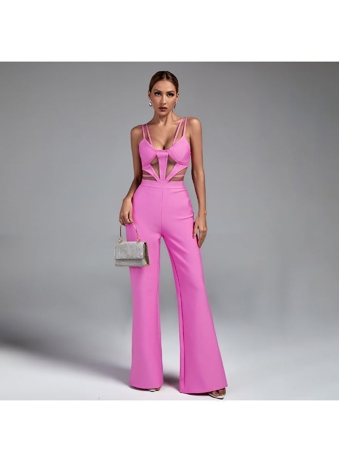 ZAGHOU Sleeveless Cutout Bandage Jumpsuit - Image 2