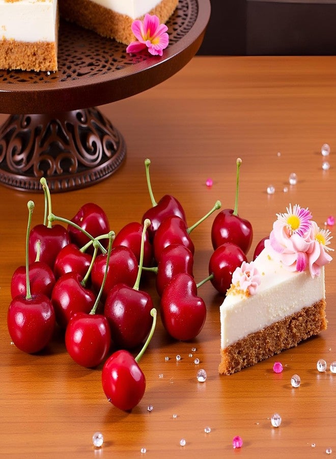 SelHeng 20Pcs Realistic Artificial Cherry Decor, Decor for Home Kitchen Party and Photography Props Decorative Ornaments for Table - Image 5
