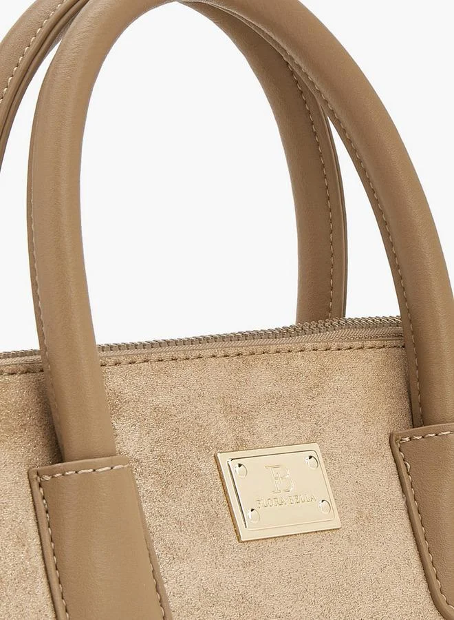 Flora Bella By Shoexpress BEIGE Solid Crossbody Bag With Zip Closure for Women | Best Price UAE