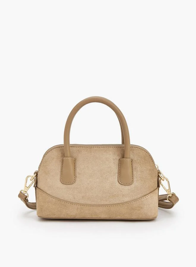 Flora Bella By Shoexpress BEIGE Solid Crossbody Bag With Zip Closure for Women | Best Price UAE