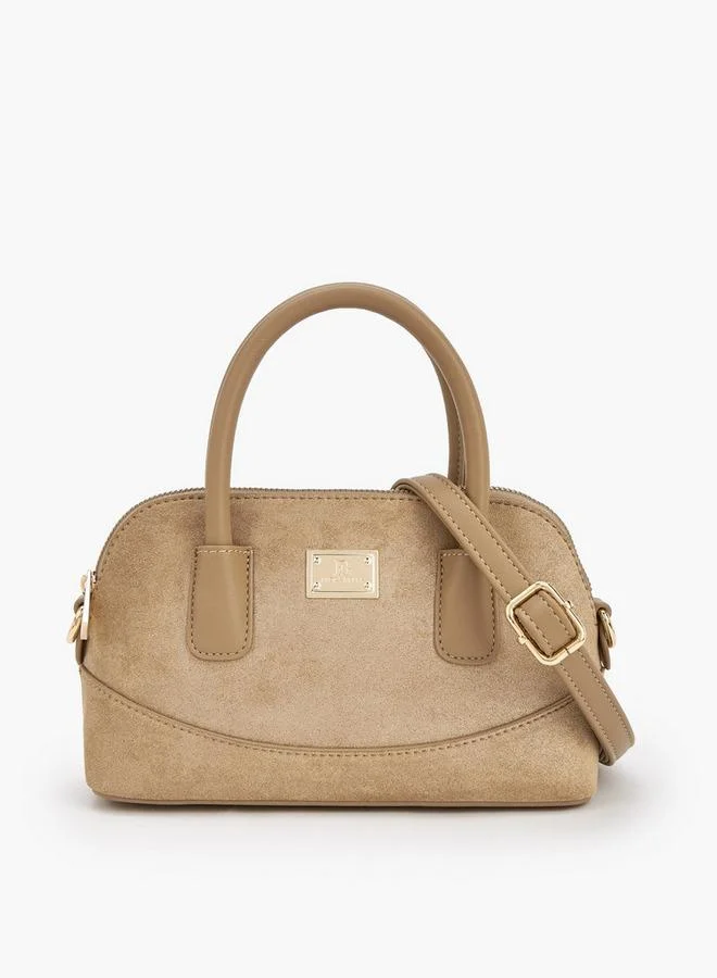 Solid Crossbody Bag With Zip Closure