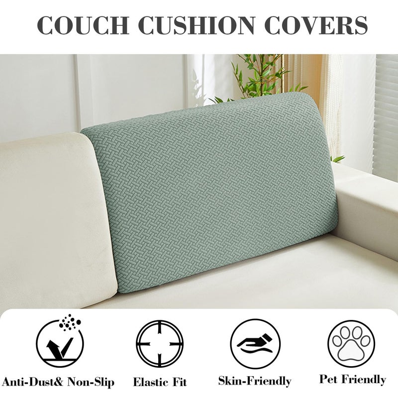Disayu Sofa Covers Couch Covers for Sofa Pet Friendly Couch Cushion Covers Universal Sofa Covers Washable Stretch Slipcovers for Sectional Sofa (Texture Green,Back Cover M) - Image 3