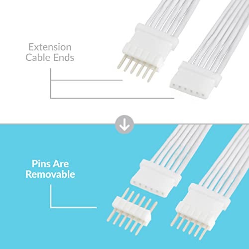 Litcessory Extension Cable for Philips Hue/Solo Lightstrip (3.3ft, 2 Pack, White - Micro 6-PIN V4 / Solo Lightstrip) - Image 5