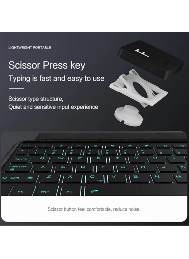 General - Keyboard case for Redmi Pad Pro 12.1-inch, 7-color backlit, detachable magnetic wireless Bluetooth keyboard - Image 1