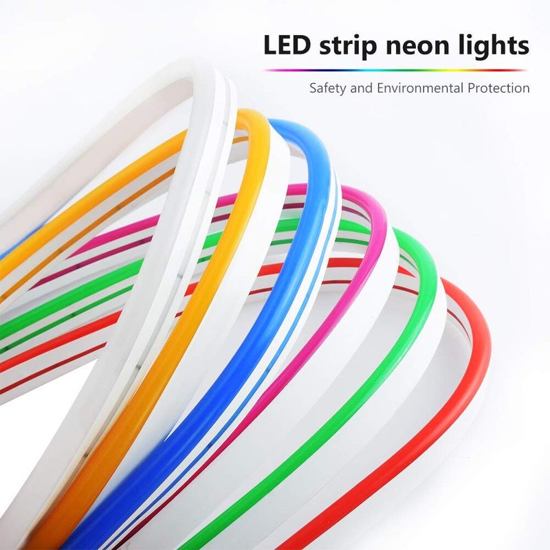 Shoppingekart Shoppingekart Neon Strip Light Holiday Home DIY Decor Waterproof SMD 2835 120LEDsm Flexible Ribbon Neon Lamp 20 MeterColor YellowSilicone Rubber  - Image 3