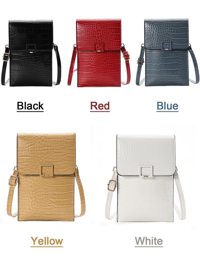 Women Phone Bag with Shoulder Strap Transparent Window PU Leather Wallet - Image 3