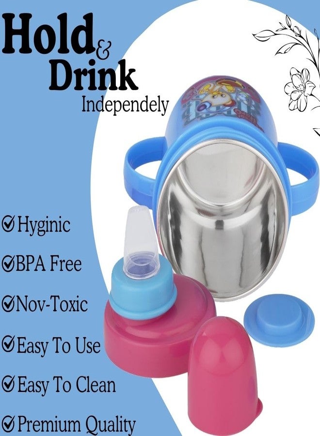 Zerya Hippo Stainless Steel Baby Spout Sipper Cup for Kids/Toddler with Soft Silicone 250 ML (SkyBlue) - Image 5