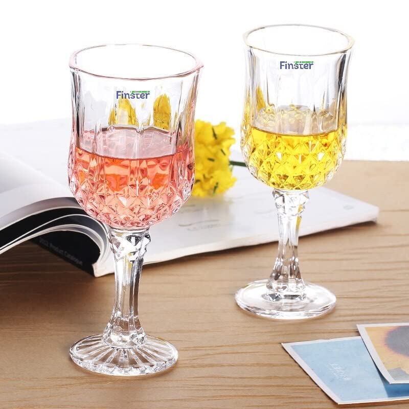 FINSTER Premium Longchamp Cocktail Glasses Set of 6 Italian Mocktail Crystal Wine Glass 230ml - Image 1