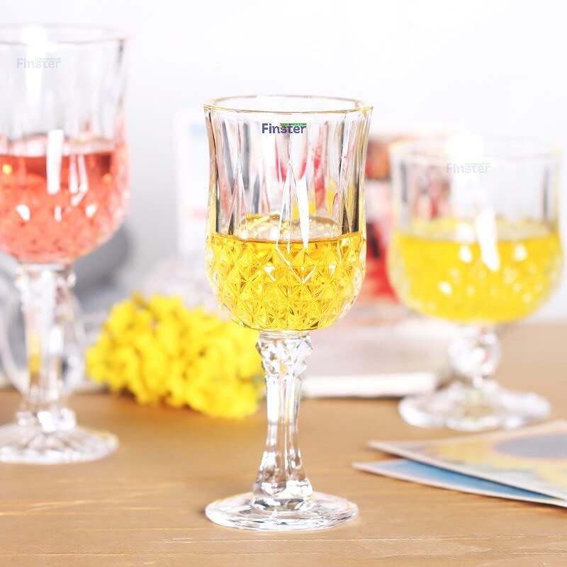 FINSTER Premium Longchamp Cocktail Glasses Set of 6 Italian Mocktail Crystal Wine Glass 230ml - Image 4